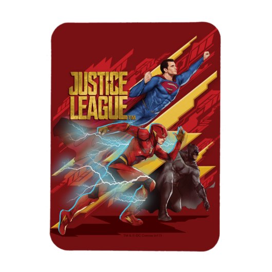 Justice League | Superman, Flash en Batman Badge Magneet (Verticaal)