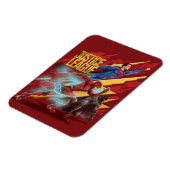 Justice League | Superman, Flash en Batman Badge Magneet (Linkerzijde)