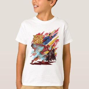 Justice League Superman, Flash en Batman Badge T-shirt