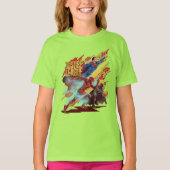 Justice League | Superman, Flash en Batman Badge T-shirt (Voorkant)