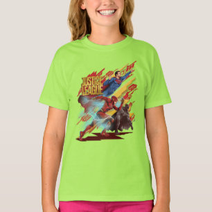 Justice League Superman, Flash en Batman Badge T-shirt