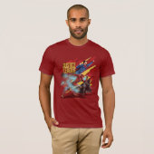 Justice League | Superman, Flash en Batman Badge T-shirt (Voorkant volledig)