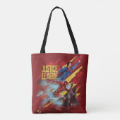 Justice League | Superman, Flash en Batman Badge Tote Bag (Achterkant)