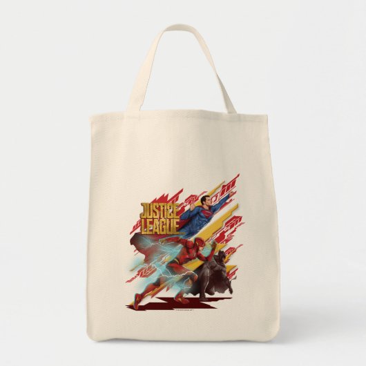 Justice League | Superman, Flash en Batman Badge Tote Bag (Voorkant)