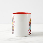 Justice League | Superman, Flash en Batman Badge Tweekleurige Koffiemok (Center)