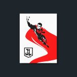 Justice League | Superman Flying Noir Pop Art Canvas Afdruk<br><div class="desc">Bekijk deze pop-kunststijl van de Superman van de Justice League terwijl hij door de lucht vliegt. Deze zwarte en witte tekening wordt gecompenseerd door zijn heldere rode cape en rode S-Shield logo op zijn borst.</div>