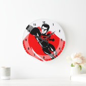 Justice League | Superman Flying Noir Pop Art Grote Klok (Huis)
