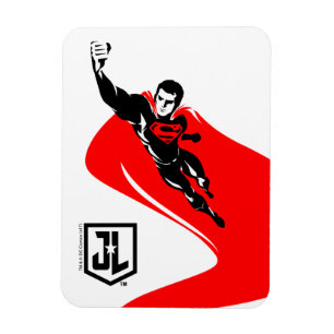 Justice League   Superman Flying Noir Pop Art Magneet