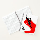 Justice League | Superman Flying Noir Pop Art Notitieboek (Binnen)