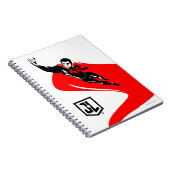 Justice League | Superman Flying Noir Pop Art Notitieboek (Rechterzijde)