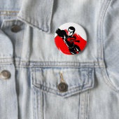 Justice League | Superman Flying Noir Pop Art Ronde Button 5,7 Cm (In situ)