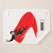 Justice League | Superman Flying Noir Pop Art Sherpa Deken (Voorkant (horizontaal))