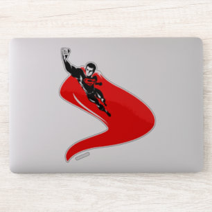 Justice League Superman Flying Noir Pop Art Sticker