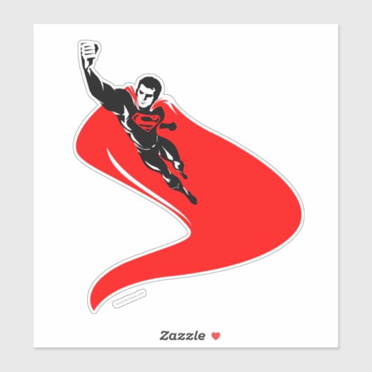 Justice League | Superman Flying Noir Pop Art Sticker (Vel)