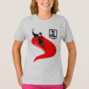 Justice League   Superman Flying Noir Pop Art T-shirt