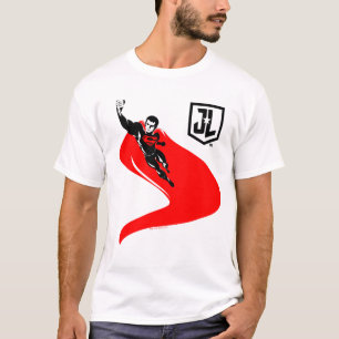Justice League Superman Flying Noir Pop Art T-shirt