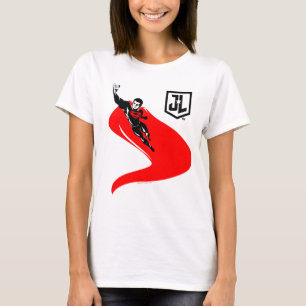 Justice League Superman Flying Noir Pop Art T-shirt