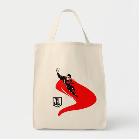 Justice League | Superman Flying Noir Pop Art Tote Bag (Voorkant)