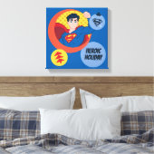 Justice League Superman Holiday Bauble Canvas Afdruk (Insitu (Slaapkamer))