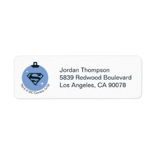 Justice League Superman Holiday Bauble Etiket