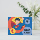 Justice League Superman Holiday Bauble Feestdagenkaart (Staand voorkant)