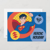 Justice League Superman Holiday Bauble Feestdagenkaart (Voorkant / Achterkant)