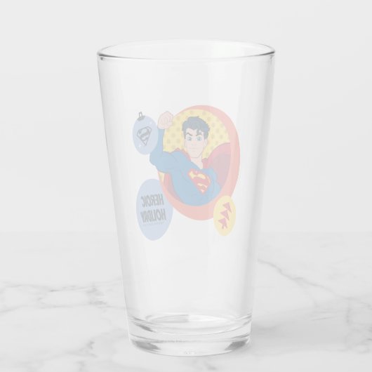 Justice League Superman Holiday Bauble Glas (Achterkant)