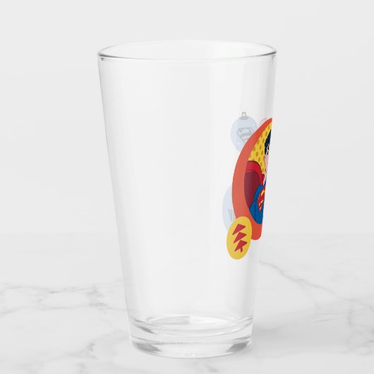 Justice League Superman Holiday Bauble Glas (Rechts)