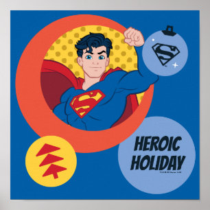 Justice League Superman Holiday Bauble Poster