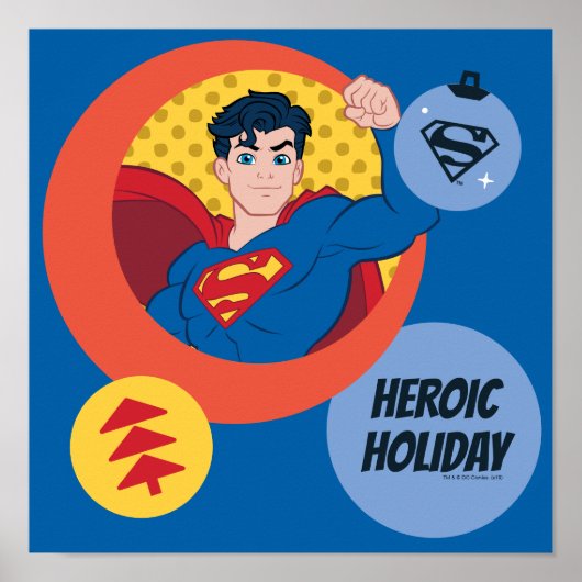 Justice League Superman Holiday Bauble Poster (Voorkant)