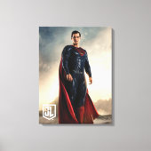 Justice League | Superman op slagveld Canvas Afdruk (Voorkant)