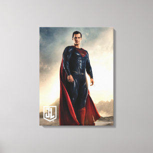 Justice League   Superman op slagveld Canvas Afdruk