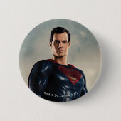 Justice League | Superman op slagveld Ronde Button 5,7 Cm (Voorkant)