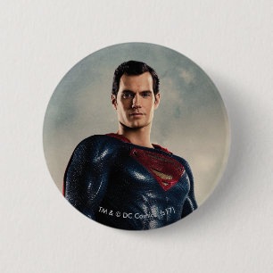 Justice League   Superman op slagveld Ronde Button 5,7 Cm