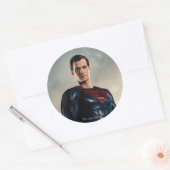 Justice League | Superman op slagveld Ronde Sticker (Envelop)