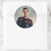 Justice League | Superman op slagveld Ronde Sticker (Tas)