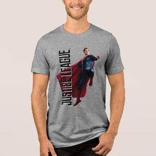 Justice League Superman op slagveld Tri-Blend Shirt