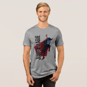 Justice League | Superman op slagveld Tri-Blend Shirt (Voorkant volledig)