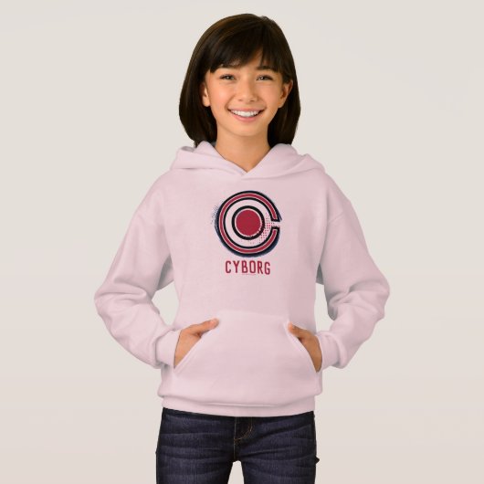 Justice League | Symbool Brussel en Halftone Cybor (Voorkant volledig)