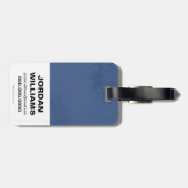 Justice League | Symbool Brussel en Halftone Cybor Bagagelabel (Achterkant horizontaal)