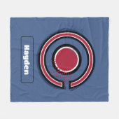 Justice League | Symbool Brussel en Halftone Cybor Fleece Deken (Voorkant (Horizontaal))