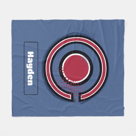 Justice League | Symbool Brussel en Halftone Cybor Fleece Deken (Voorkant (Horizontaal))