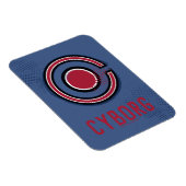 Justice League | Symbool Brussel en Halftone Cybor Magneet (Rechterzijde)