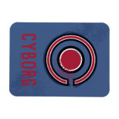 Justice League | Symbool Brussel en Halftone Cybor Magneet (Horizontaal)