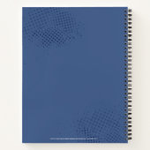 Justice League | Symbool Brussel en Halftone Cybor Notitieboek (Achterkant)