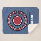 Justice League | Symbool Brussel en Halftone Cybor Sherpa Deken (Voorkant (horizontaal))