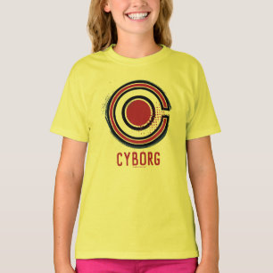 Justice League   Symbool Brussel en Halftone Cybor T-shirt