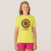 Justice League | Symbool Brussel en Halftone Cybor T-shirt (Voorkant volledig)