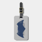 Justice League | Symbool Brussel & Halftone Batman Bagagelabel (Voorkant verticaal)