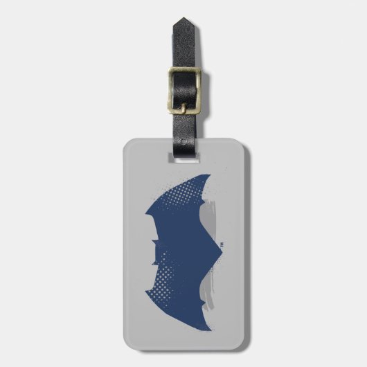 Justice League | Symbool Brussel & Halftone Batman Bagagelabel (Voorkant verticaal)